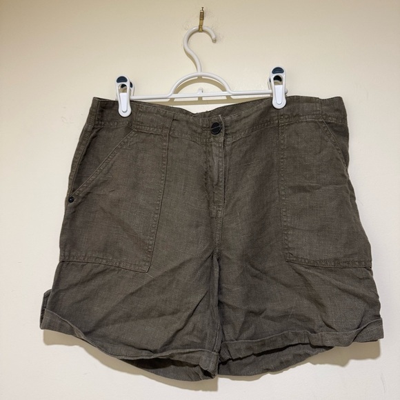 Women's Sanctuary Brand Linen Casual High Waisted Brown Shorts Size 29 - Picture 1 of 16